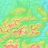 Ammergebirge topographic map, elevation, terrain