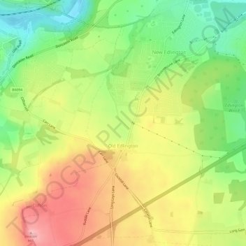 Edlington topographic map, elevation, terrain