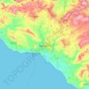 Agrigento topographic map, elevation, terrain