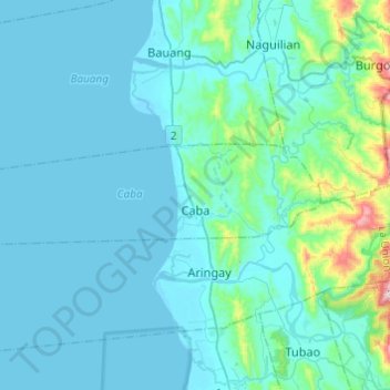 Caba topographic map, elevation, terrain