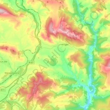 Valdeprado del Río topographic map, elevation, terrain