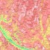 Yuxi topographic map, elevation, terrain