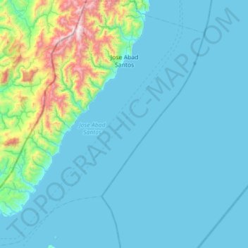 Jose Abad Santos topographic map, elevation, terrain
