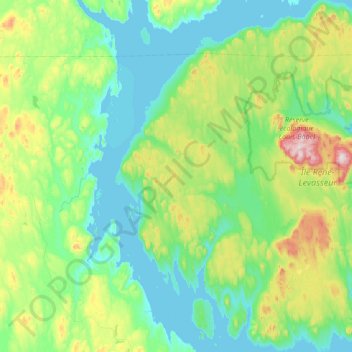 Île René-Levasseur topographic map, elevation, terrain