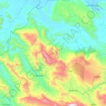 Tila topographic map, elevation, terrain