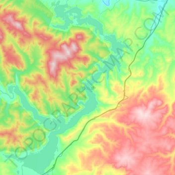 Jingpo Lake topographic map, elevation, terrain