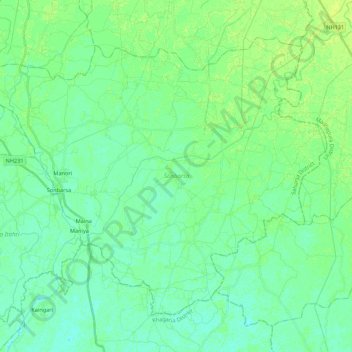 Sonbarsa topographic map, elevation, terrain