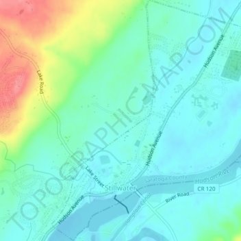 Village of Stillwater topographic map, elevation, terrain