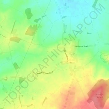 Nash topographic map, elevation, terrain