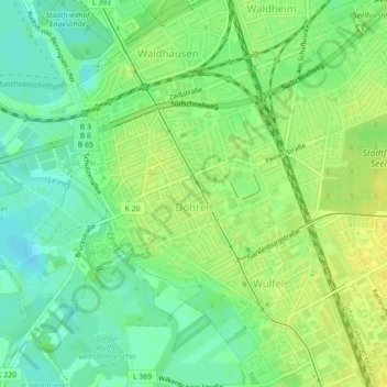 Döhren topographic map, elevation, terrain