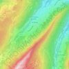 Le Noyer topographic map, elevation, terrain
