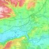 Hranice topographic map, elevation, terrain