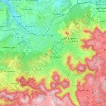 Echaz topographic map, elevation, terrain