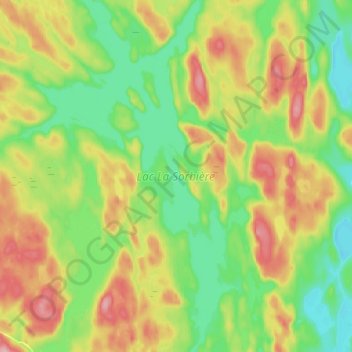 Lac La Sorbière topographic map, elevation, terrain