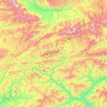 Panjab topographic map, elevation, terrain
