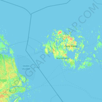 Ålands Countryside topographic map, elevation, terrain