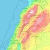 Lebanon topographic map, elevation, terrain