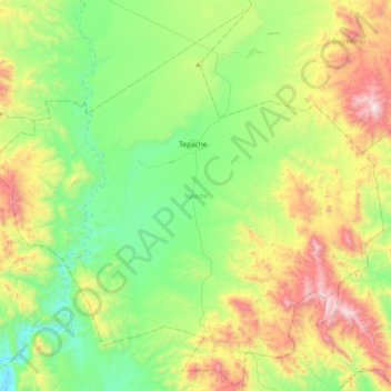 Tepache topographic map, elevation, terrain