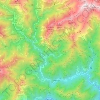 Cravagliana topographic map, elevation, terrain