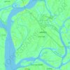 Gazaria Upazila topographic map, elevation, terrain