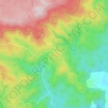 Lottah topographic map, elevation, terrain