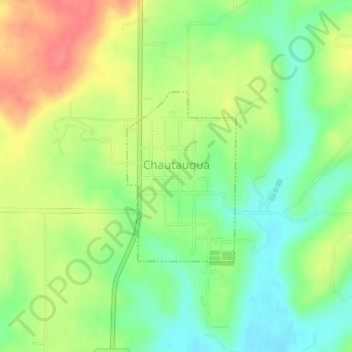 Chautauqua topographic map, elevation, terrain