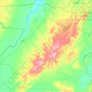 Kisarawe topographic map, elevation, terrain