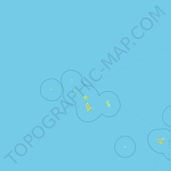 Leeward Islands topographic map, elevation, terrain