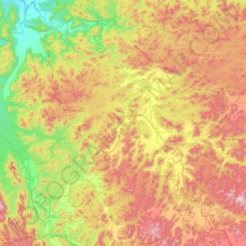 Baliguda topographic map, elevation, terrain