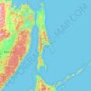 Oblast Sachalin topographic map, elevation, terrain