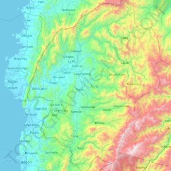 Abra topographic map, elevation, terrain