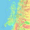 Provincia de Aysén topographic map, elevation, terrain