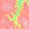 Aucara topographic map, elevation, terrain
