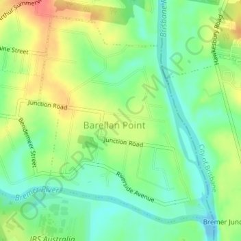 Barellan Point topographic map, elevation, terrain