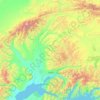 Matanuska-Susitna topographic map, elevation, terrain