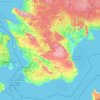 Comté de Scanie topographic map, elevation, terrain