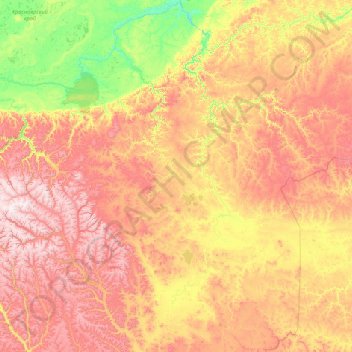 Котуй topographic map, elevation, terrain