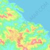 Houaïlou topographic map, elevation, terrain