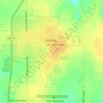 Arma topographic map, elevation, terrain