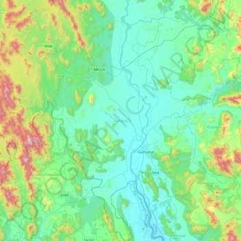 Gunupur topographic map, elevation, terrain