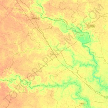 Badlapur topographic map, elevation, terrain