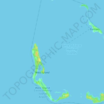 West Island topographic map, elevation, terrain