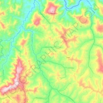 Karama topographic map, elevation, terrain