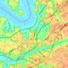 酒々井町 topographic map, elevation, terrain