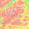 Jotunheimen nasjonalpark topographic map, elevation, terrain