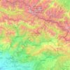 Racha-Lechkhumi et Kvemo Svaneti topographic map, elevation, terrain