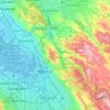 Alameda Creek topographic map, elevation, terrain