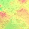 République Centrafricaine topographic map, elevation, terrain