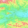 Cracovie topographic map, elevation, terrain