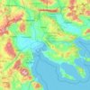 Macédoine-Centrale topographic map, elevation, terrain